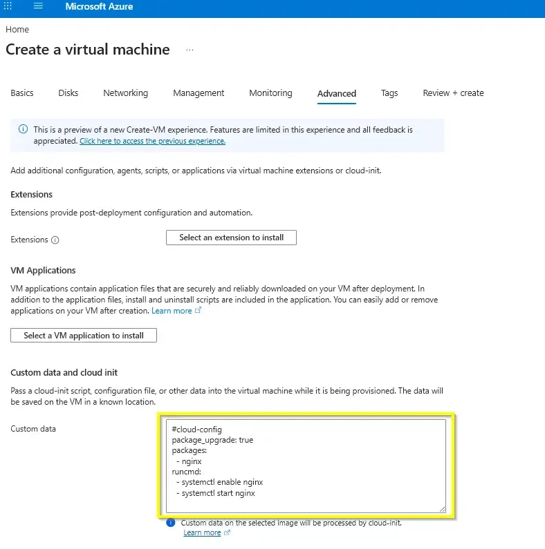 Azure Configuration