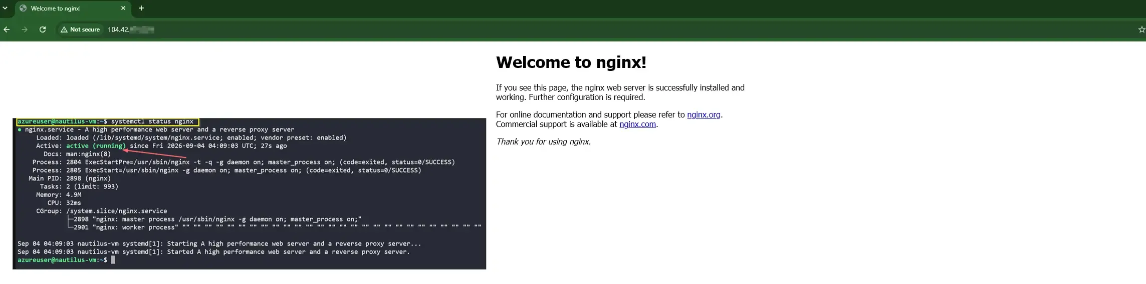 Nginx Running
