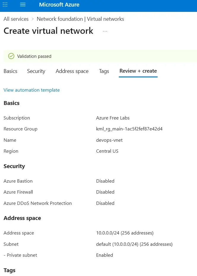 Azure Configuration