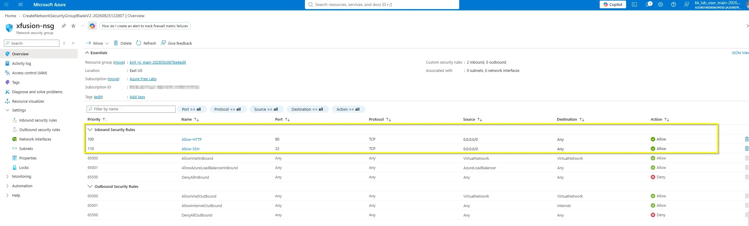 Azure Configuration